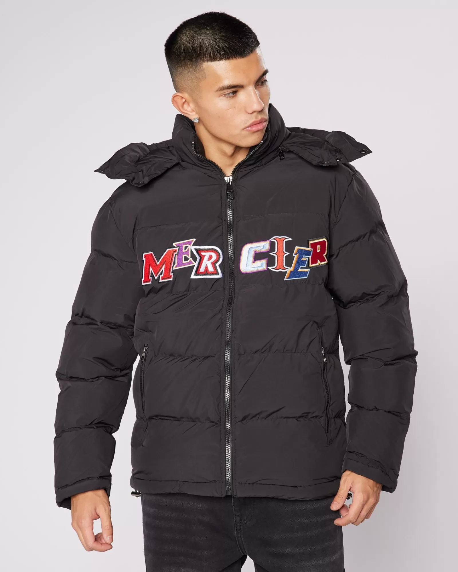 Jacken>Mercier Black Anonymous Puffer Jacket