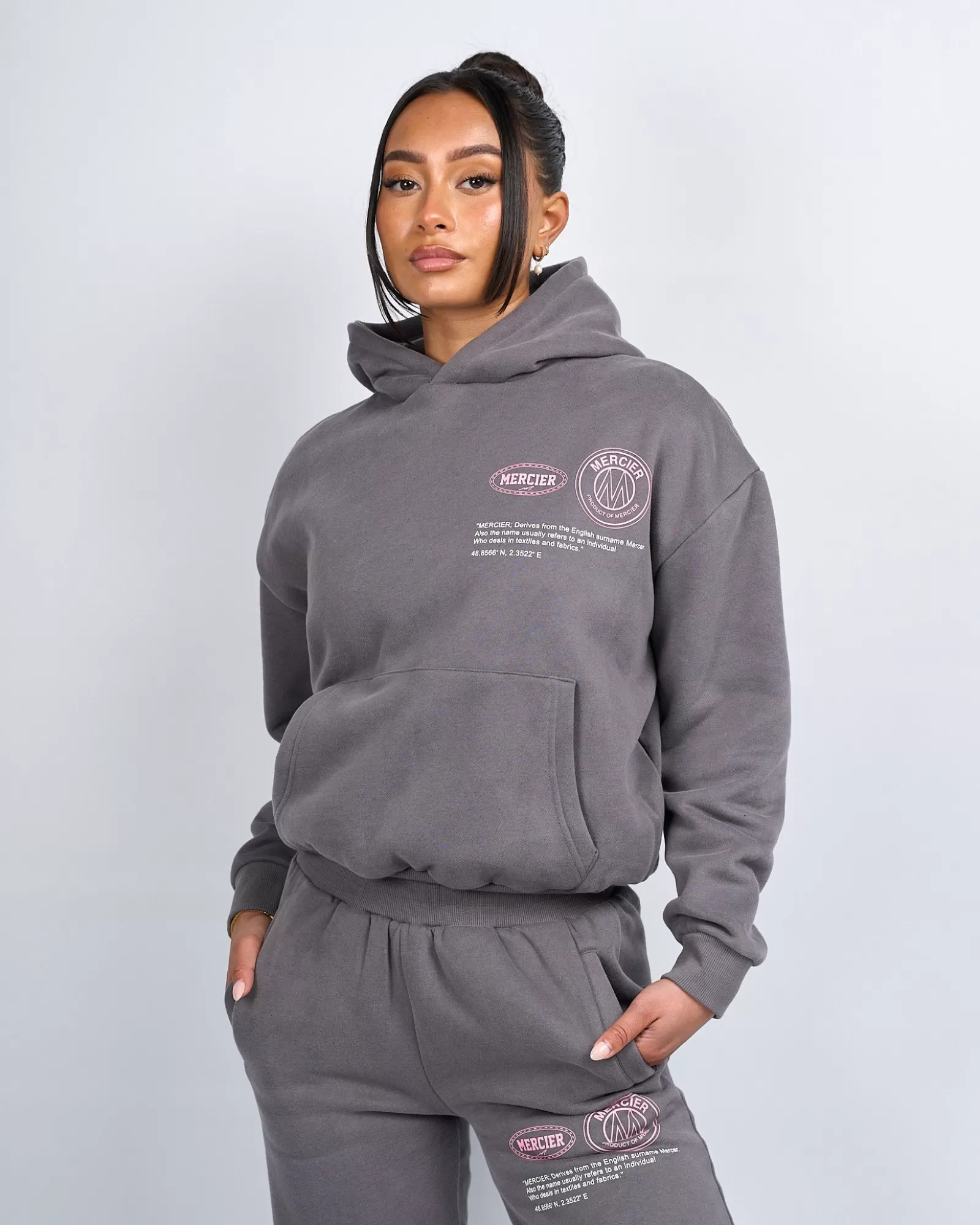 Hoodies Für Damen | Trainingsanzüge Für Damen>Mercier Caruso Hoodie für Damen Holzkohle