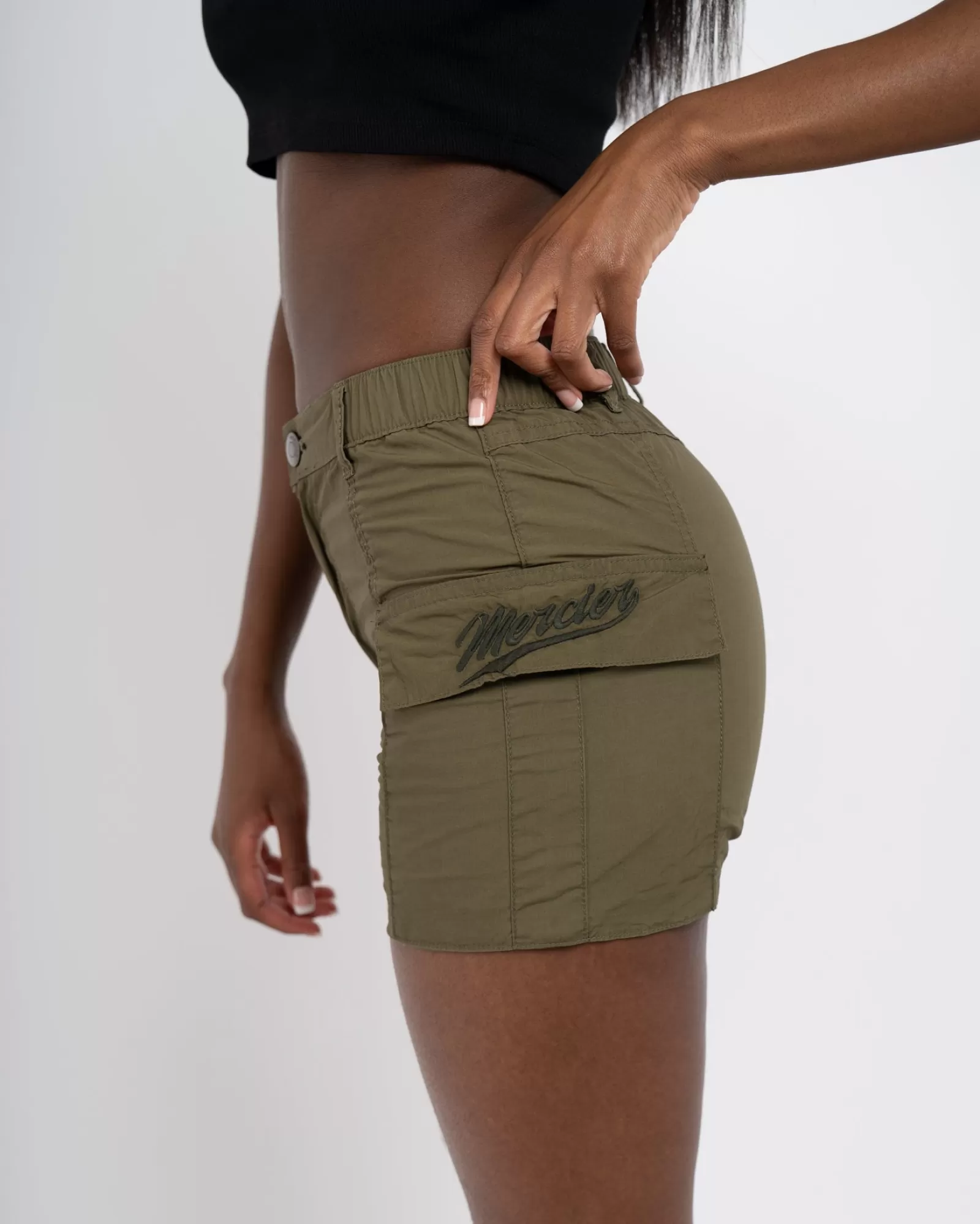 Outlet Damen | Shorts/röcke Für Damen>Mercier Damen Khaki Perrier Cargo Shorts