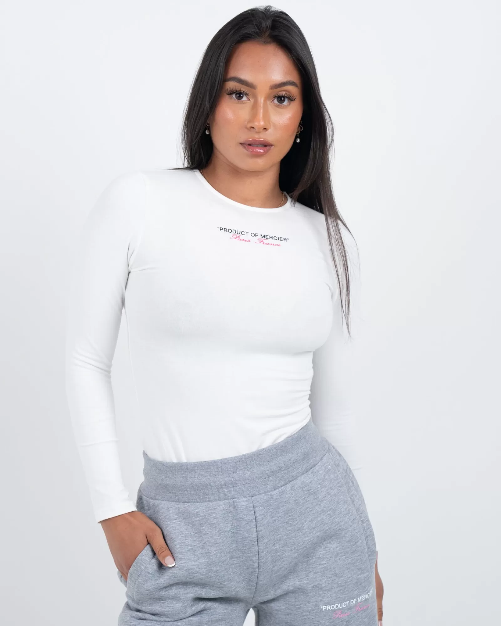 Outlet Damen | Damen-tops>Mercier Damen Weiß Rosa Produkt Von Bodysuit