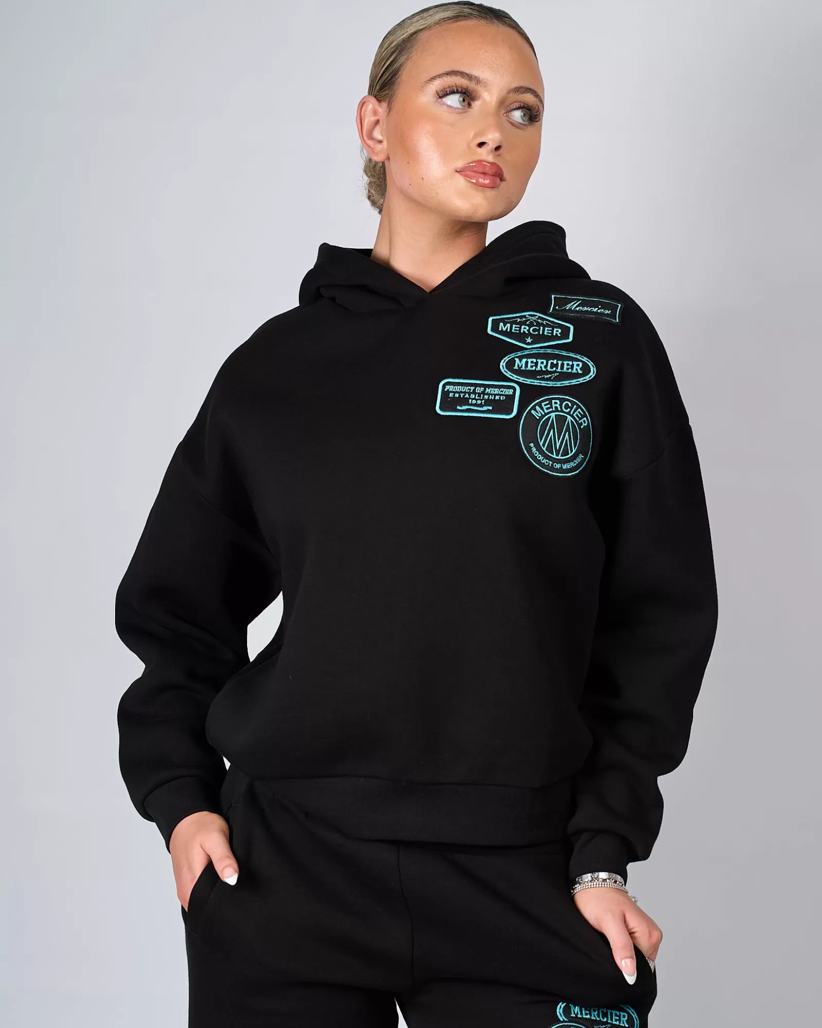 Hoodies Für Damen | Trainingsanzüge Für Damen>Mercier Frauen Schwarz Tiffany OG Abzeichen Hoodie