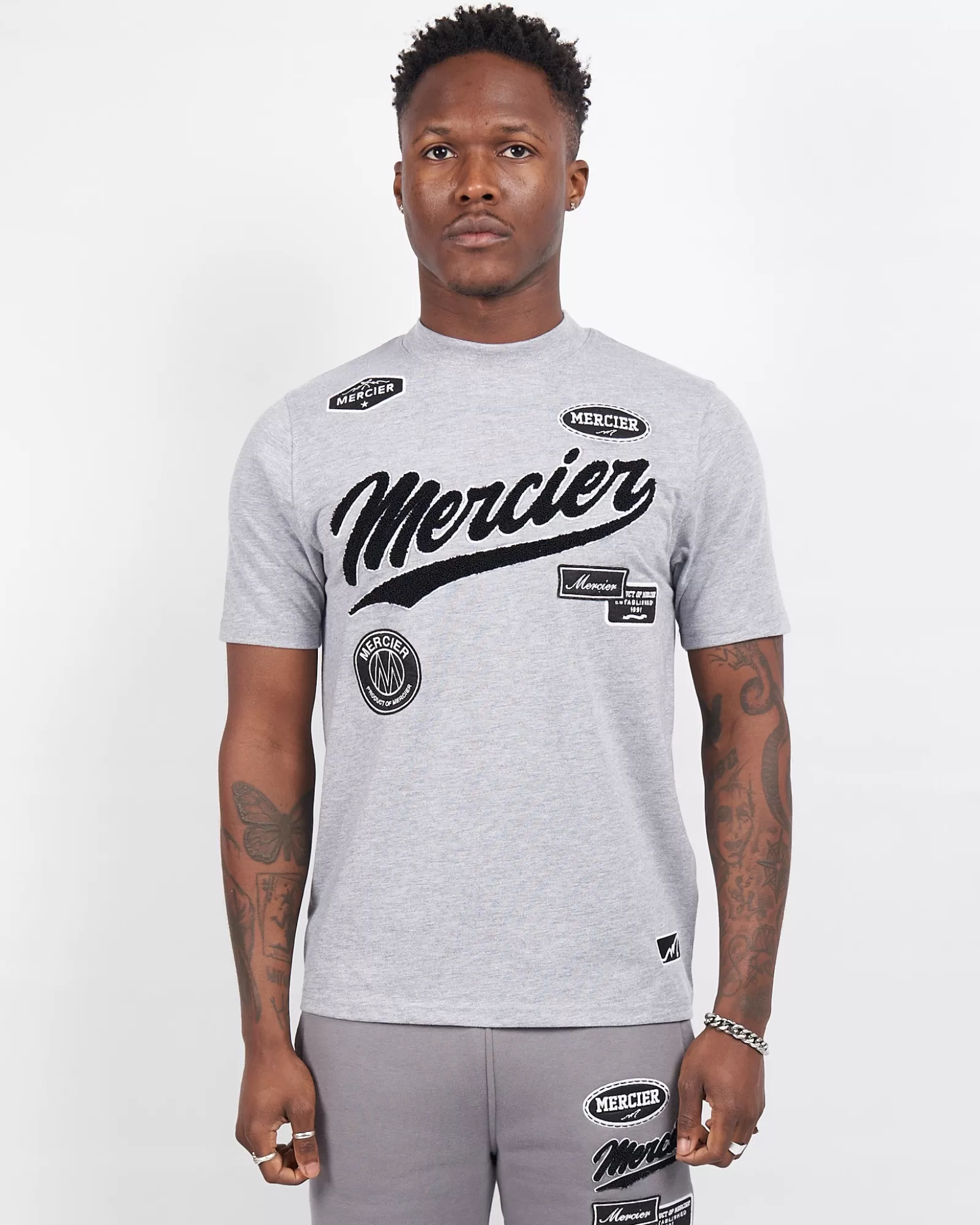 Sommersets | T-shirts>Mercier Grau Marl Teams Tshirt