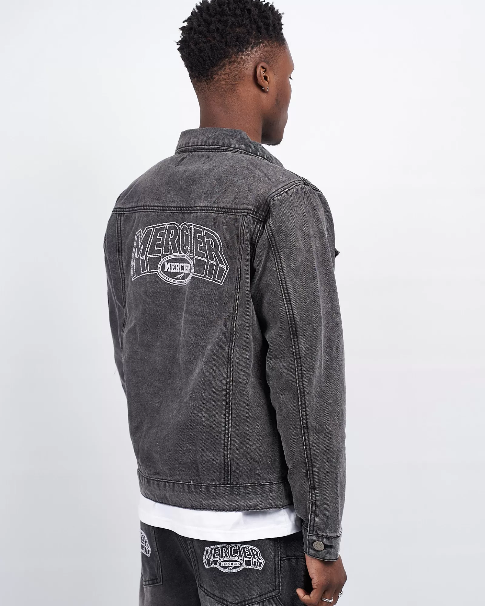 Denim>Mercier Holzkohle Court Jeans jacke