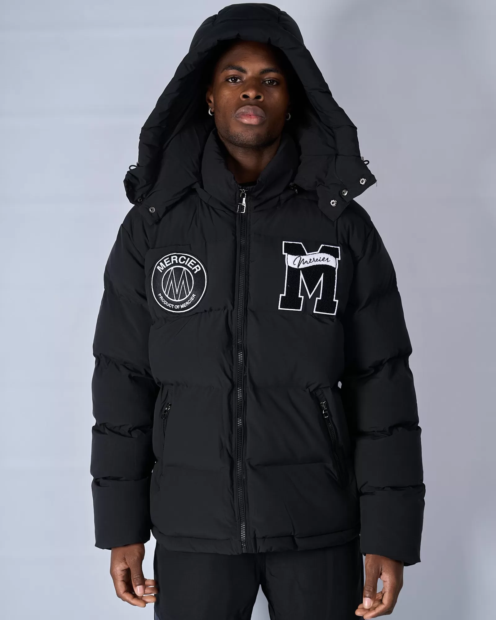 Jacken>Mercier Schwarze Pufferjacke Academy