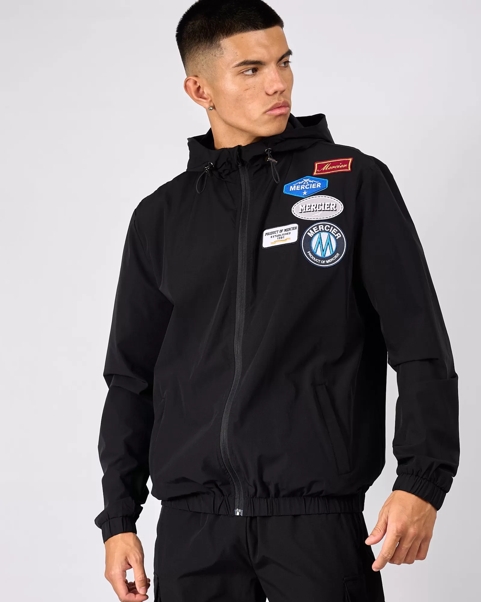 Windjacken & Cargohosen | Bestseller Für Herren>Mercier Schwarzer und Abzeichen Wind breaker