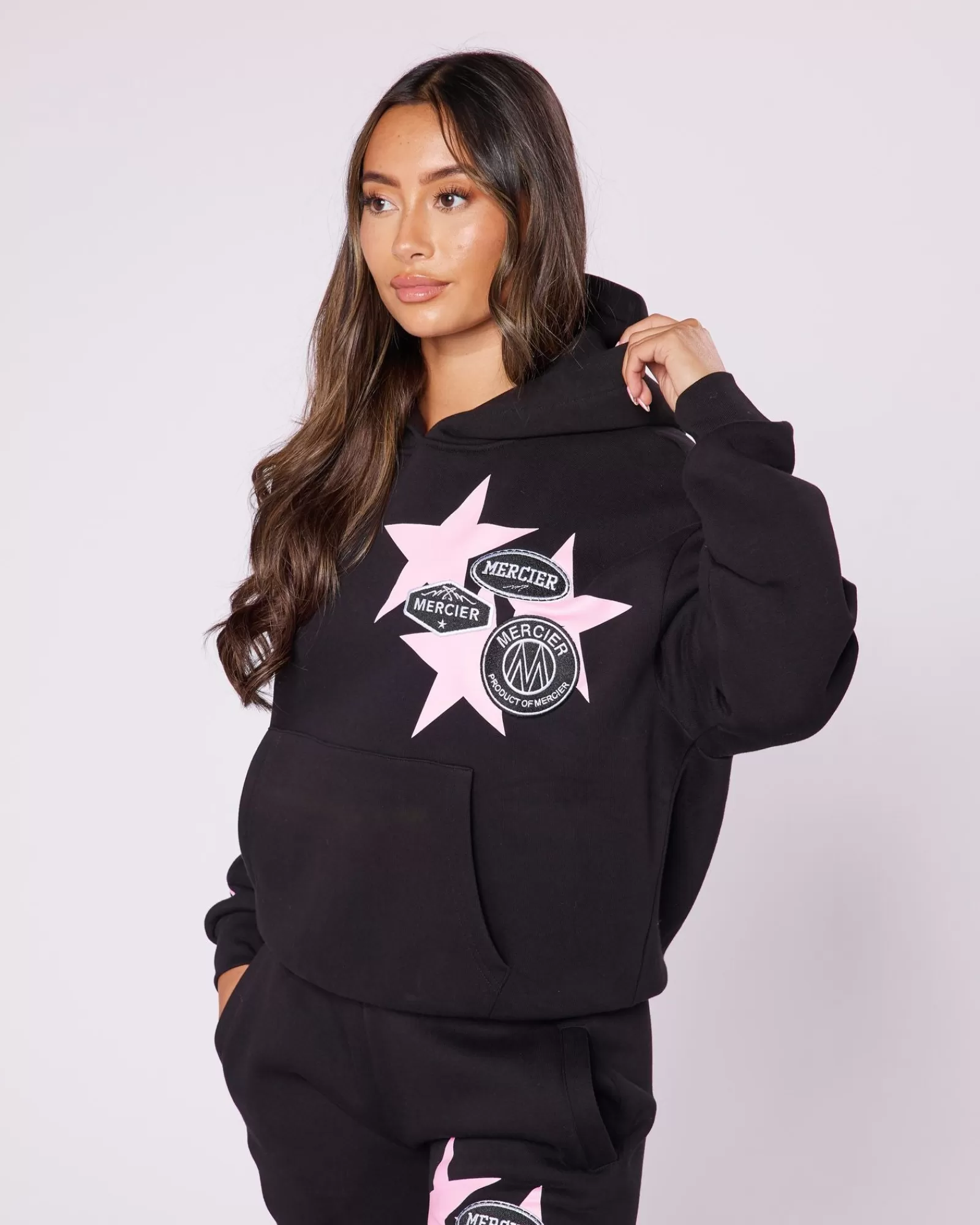 Hoodies Für Damen | Trainingsanzüge Für Damen>Mercier Womens Black Badge Star Hoodie