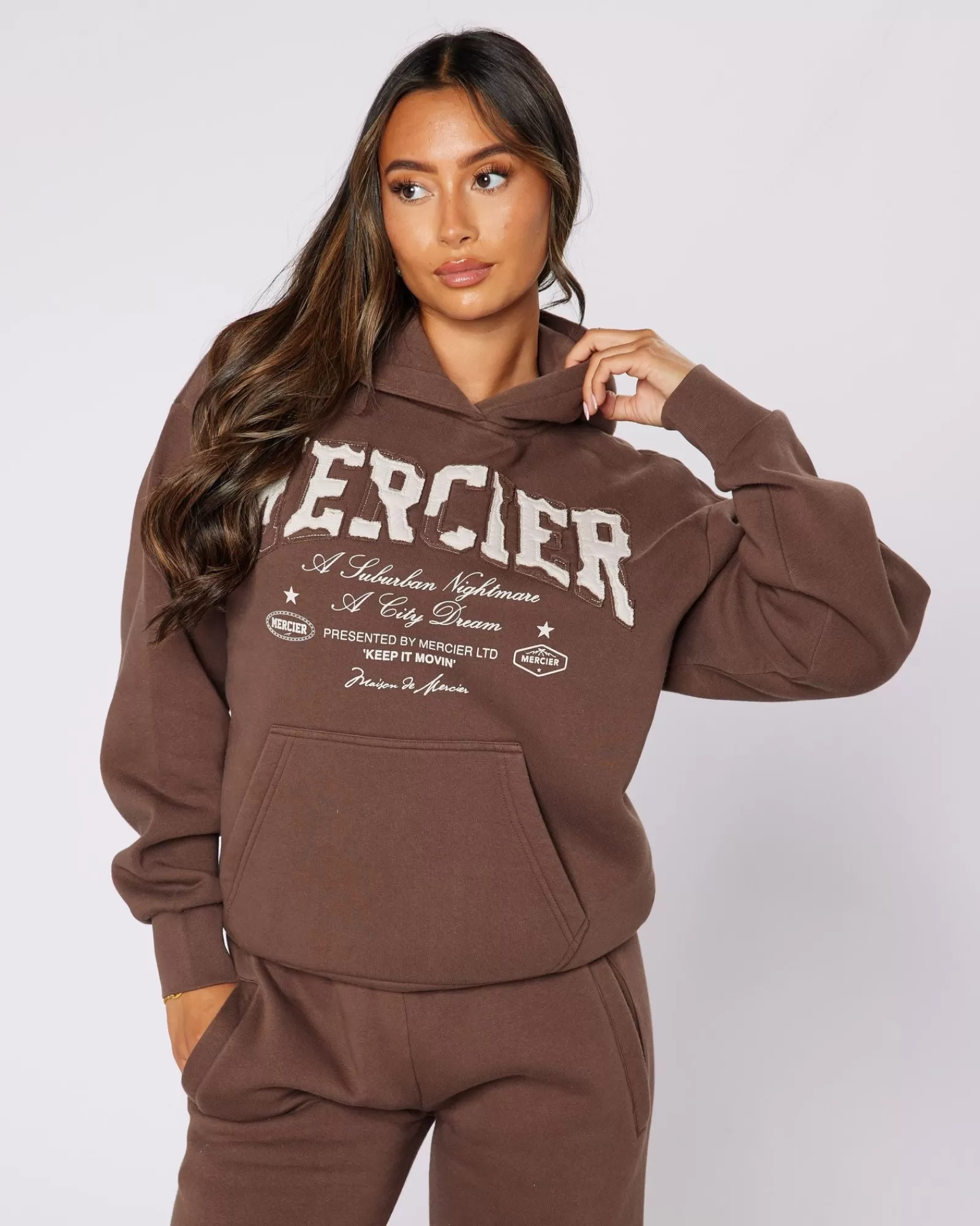 Hoodies Für Damen | Trainingsanzüge Für Damen>Mercier Womens Brown City Dreams Hoodie