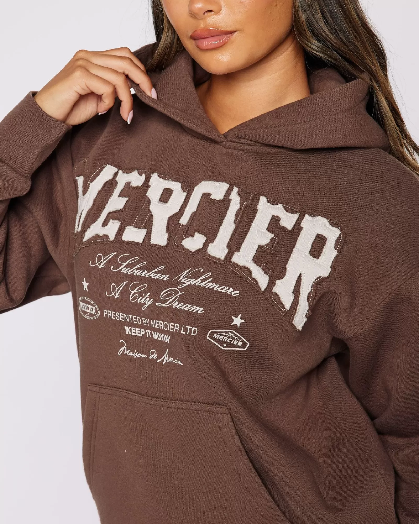 Hoodies Für Damen | Trainingsanzüge Für Damen>Mercier Womens Brown City Dreams Hoodie