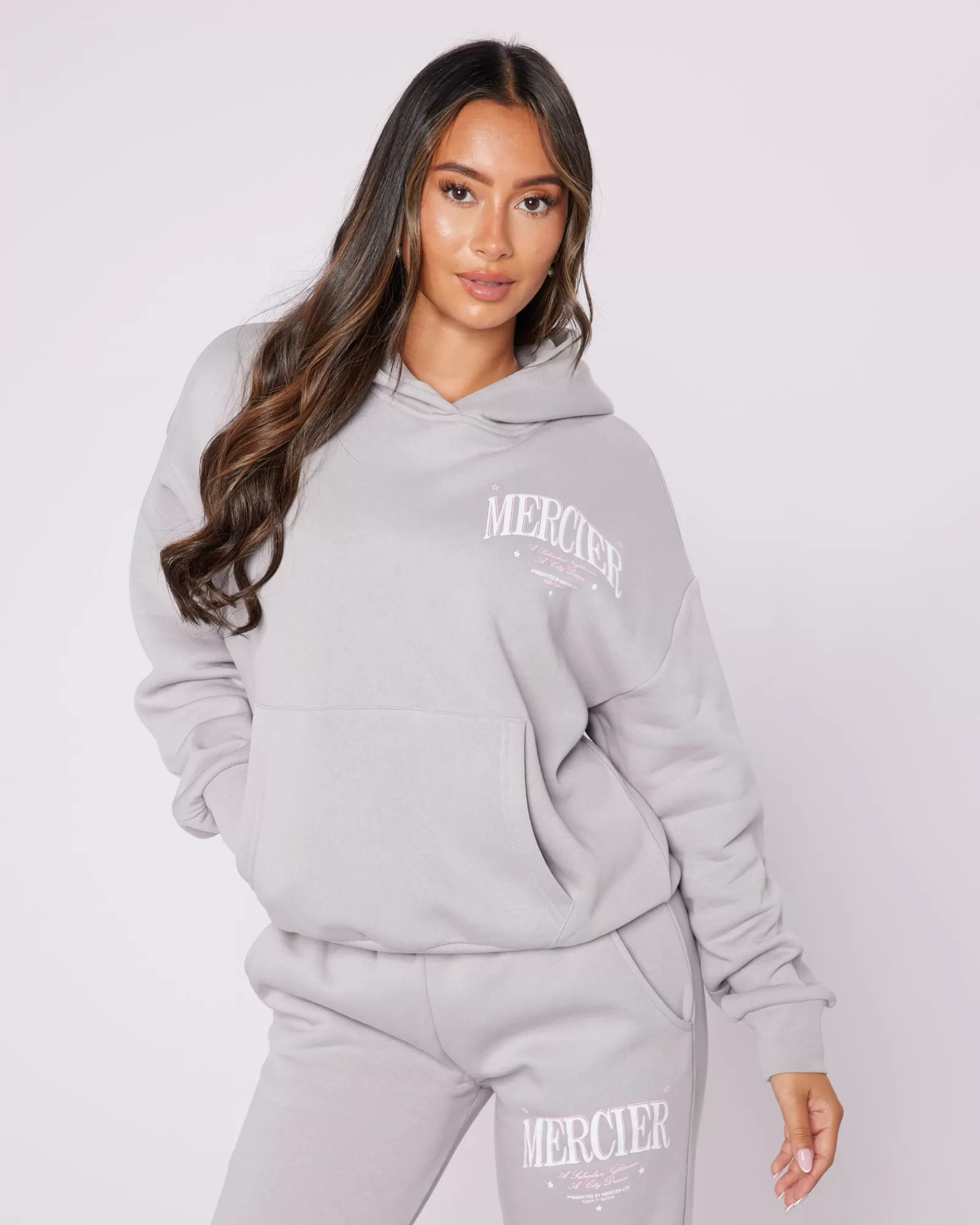 Hoodies Für Damen | Trainingsanzüge Für Damen>Mercier Womens Pebble Grey Origins Hoodie