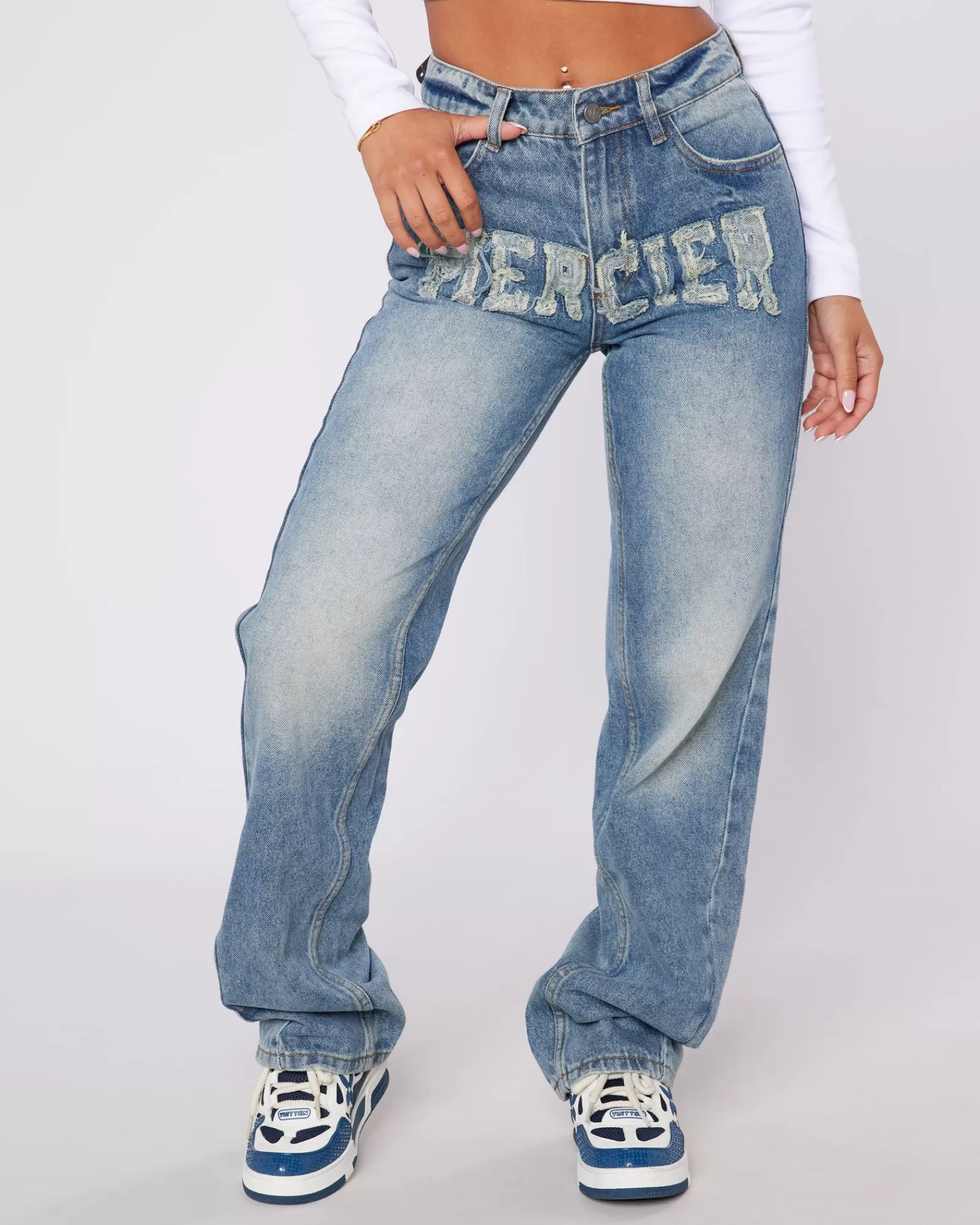 Damen Jeans/cargos | Damen Bestseller>Mercier Womens Raw Edge Denim Jeans